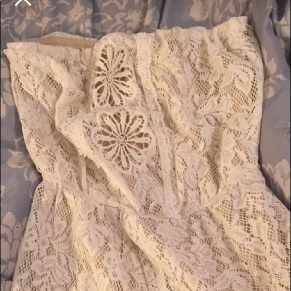 White lace romper